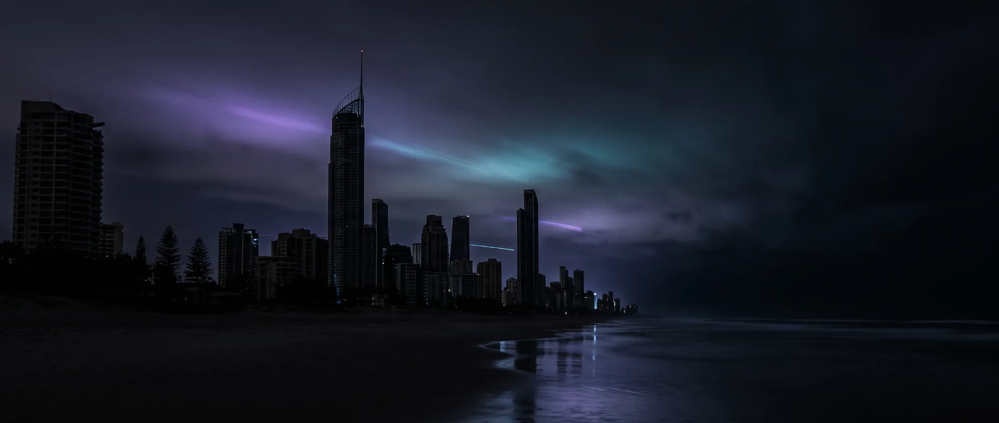 Gold Coast skyline at dusk, the coastline Smart Move Marketing works across